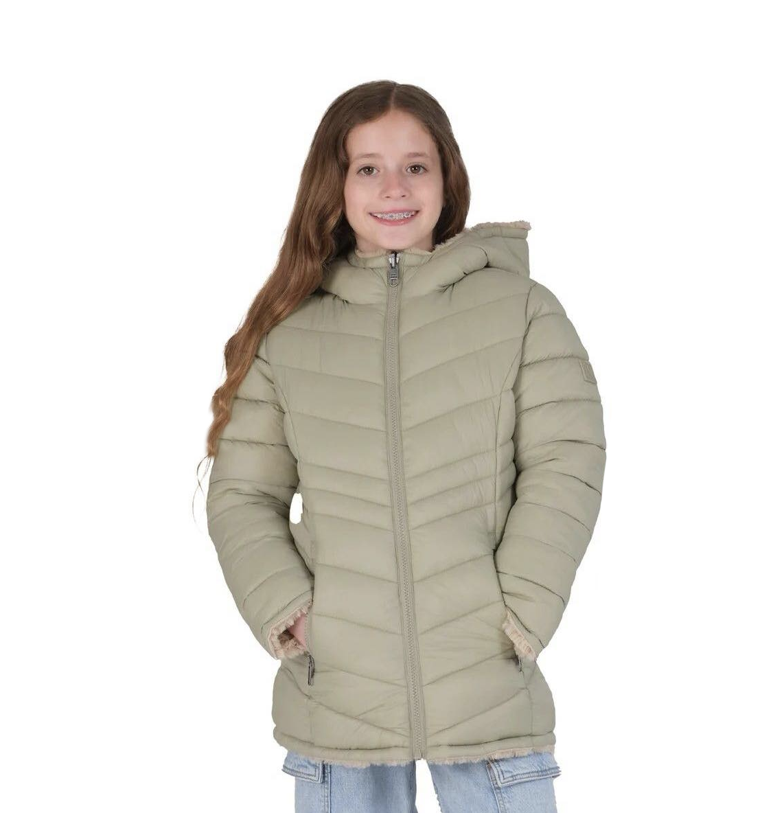 Parka Steve Madden Niña verde oliva