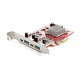 Tarjeta PCIe USB 3.2 Gen 2 StarTech PEXUSB312A2C2V – 4 Puertos 10Gbps USB-A y USB-C