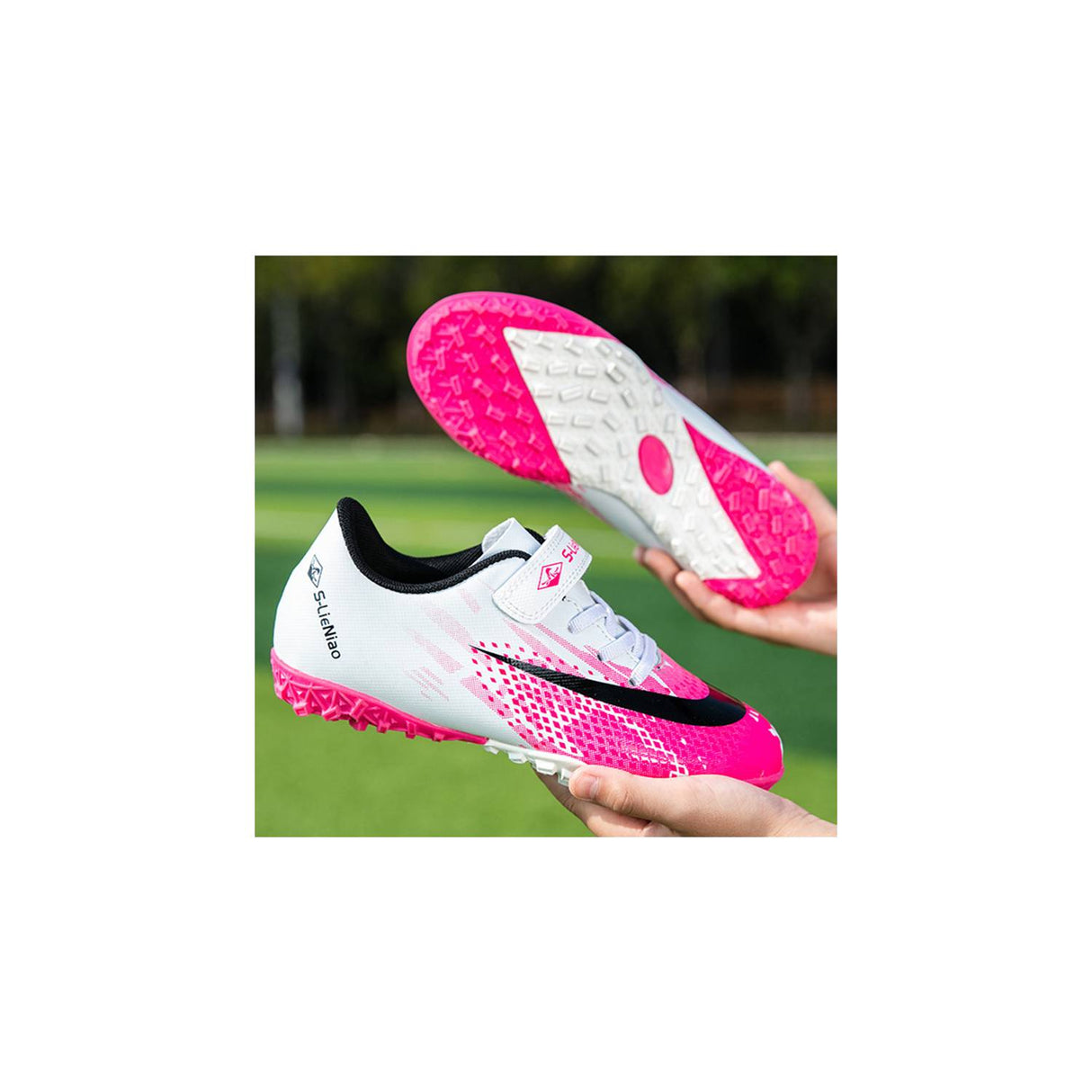 Zapatos de fútbol para niñas y niños Pink