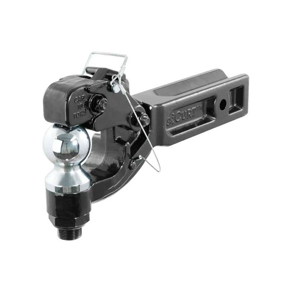 Pintle Hitch CURT 48012 con Bola de Remolque 2-5/16" para Receptor 2-1/2" – 20.000 lb