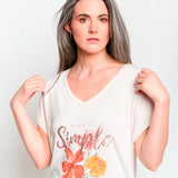 POLERA AZIZ ESTAMPADA CON FOLIA