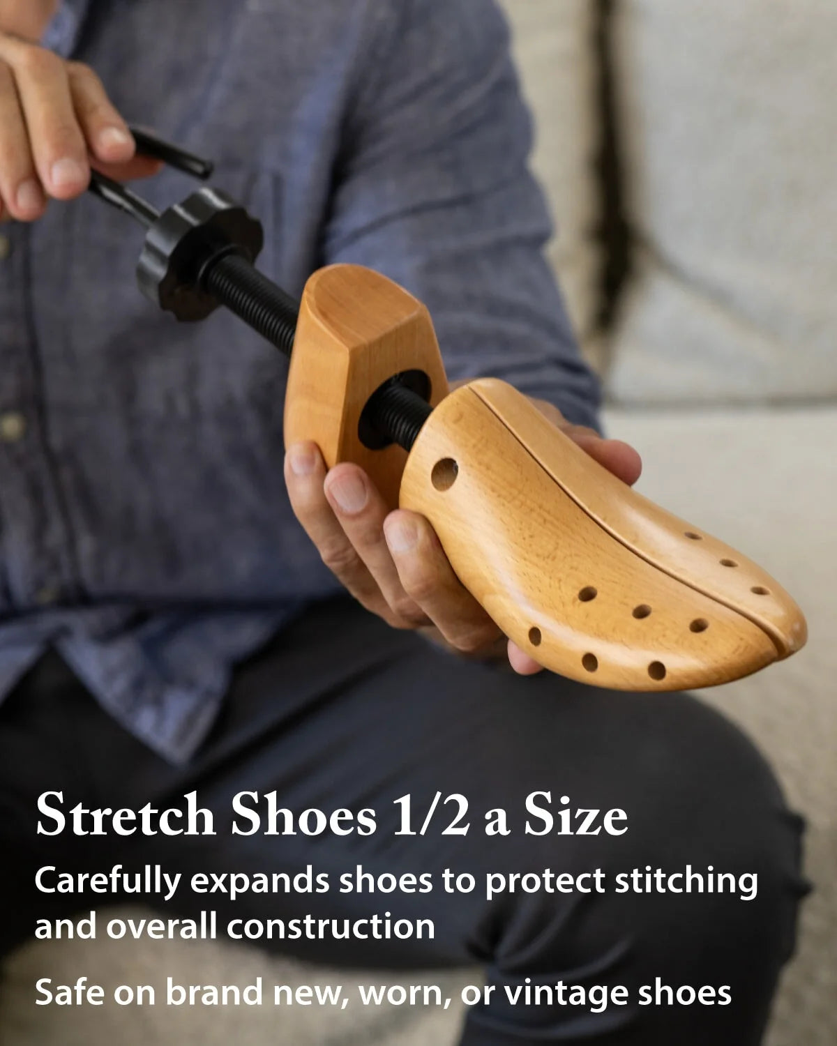 FootFitter Professional 2-Way Single Shoe Stretcher – Ensanchador y Alargador de Calzado