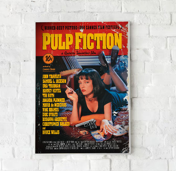 Poster A3 HD emplacado Pulp Fiction
