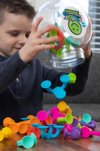 Squigz 2.0 Fat Brain Toys | 41 Piezas | Juego de Construcción Sensorial STEM | Nuevo