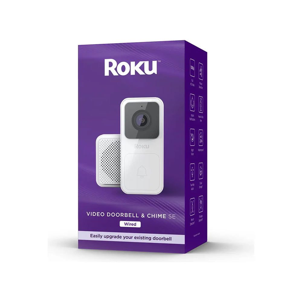 Timbre Inteligente Roku Video Doorbell & Chime SE Cableado 1080p Wi-Fi