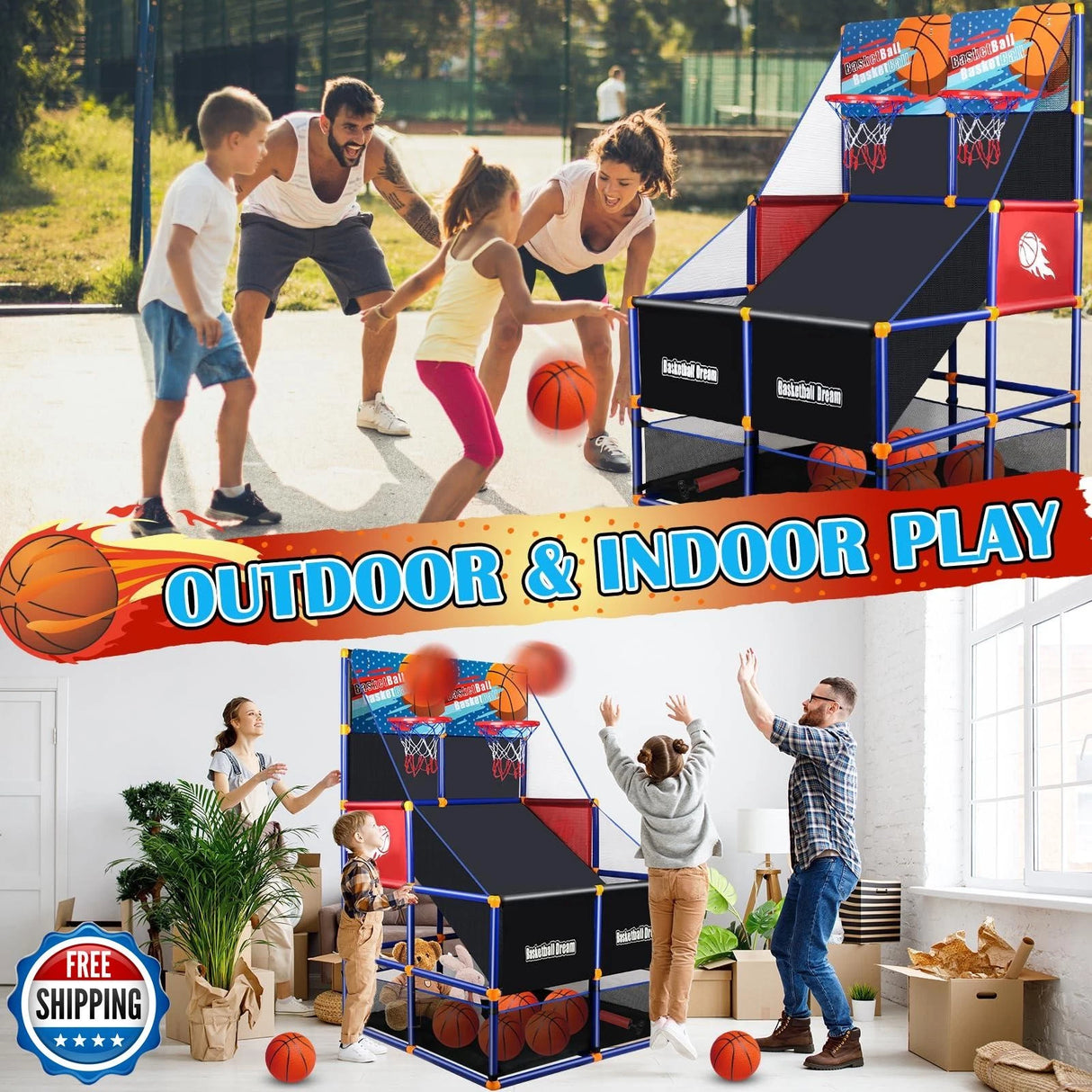 Juego de baloncesto arcade para niños