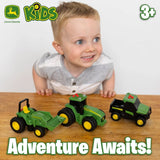 Juego de 3 mini vehículos agrícolas John Deere 2024 - tractores y caimanes