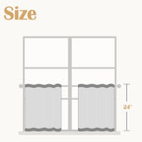 Jinchan Cortinas Nivel Lino Rayas Granja Pequeña Ventana Cocina Baño