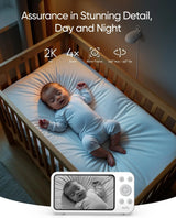 Eufy Baby Monitor E20 Cámara Complementaria (Accesorio) 2K HD Cámara Inalámbrica 4x Zoom Visión Nocturna ANR