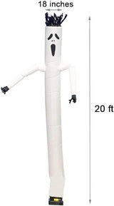 Tubo publicitario bailarín de viento marioneta de aire inflable de 20 pies hombre blanco EE.