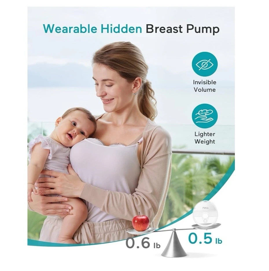 Extractor de leche manos libres Paruu P16, extractor de leche portátil
