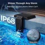 Brightown DS179 Luz Solar LED RGBW para Piscina con Pantalla LCD y Control Remoto