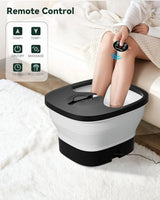 Masajeador de pies con calor, burbujas, rodillos Shiatsu, control remoto 120V