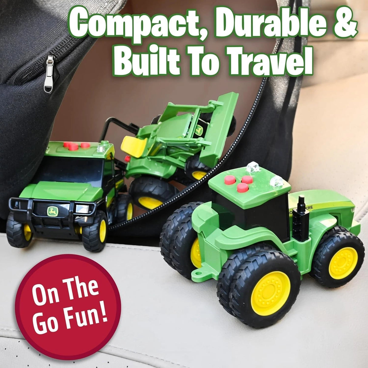 Juego de 3 mini vehículos agrícolas John Deere 2024 - tractores y caimanes