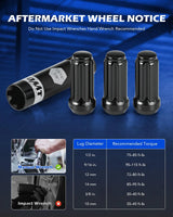 Orion Motor Tech NUT0012BK Juego de 32 Tuercas M14x1.5 Negras Spline Tuner