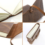Cuaderno de cuero Moonster, bloc de notas vintage hecho a mano