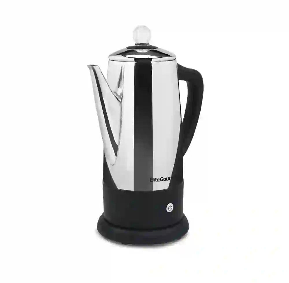 Cafetera Percoladora Eléctrica Elite Gourmet EC812 Acero Inoxidable 12 Tazas (120V)