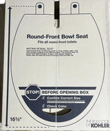 Kohler Tazón Delantero Redondo Toliet Seat 16 5/8" Blanco Antimicrobiano