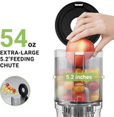 Exprimidor lento eléctrico con cable Amzchef ZM1902 plateado negro