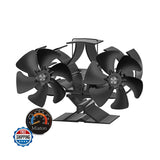 Ventilador para Estufa de Leña Miaton de Doble Motor con Termómetro