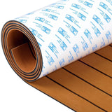 OCEANBROAD Suelo de Lancha Espuma EVA Autoadhesivo 1.21 mts. x 4.26 Mts. Imitación Teca Marina