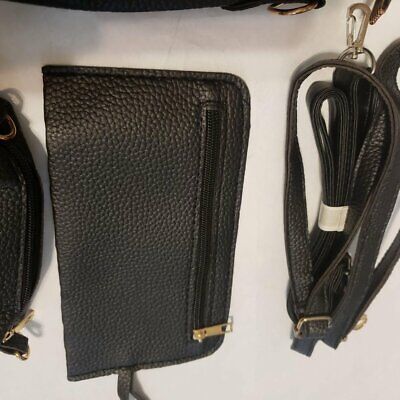 4 Piezas Jingpin Mujer Negro Moda Bolso de Mano Bolso de Hombro