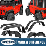 Revestimiento interior del guardabarros trasero Hooke Road para Jeep Wrangler JL 2018-2025