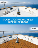 OCEANBROAD Suelo de Lancha Espuma EVA Autoadhesivo 1.21 mts. x 4.26 Mts. Imitación Teca Marina