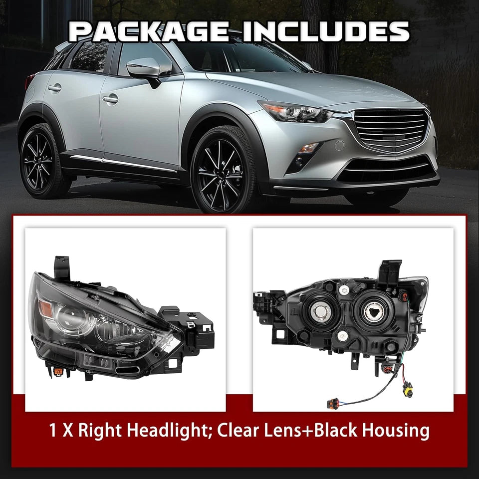 Faro Halógeno Delantero Derecho Compatible Con Mazda Cx-3 2016-2022 repuesto f