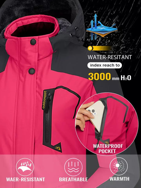 Chaqueta de Nieve Invierno Para mujeres Impermeable Esquí