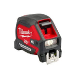 Cinta Métrica Milwaukee 7,6 m Magnética con Luz LED Recargable (NORTEAMERICANA VIENE EN PULGADAS)