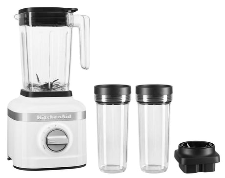 Batidora de hielo KitchenAid con 2 frascos de licuadora personal - blanca 120V