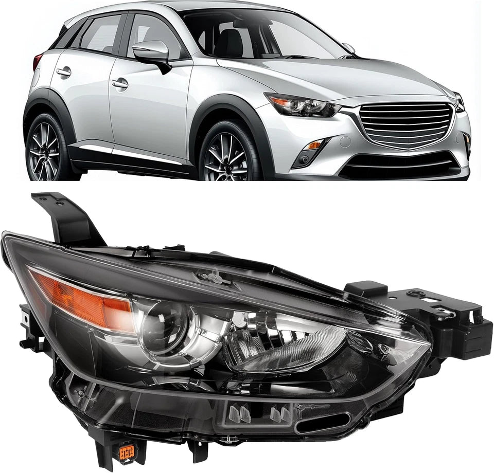 Faro Halógeno Delantero Derecho Compatible Con Mazda Cx-3 2016-2022 repuesto f