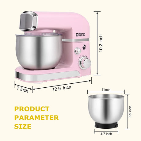 Batidora de pie ligero portátil de 6 velocidades Stand Mixer 120V