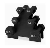 Juego de Mancuernas BalanceFrom Neopreno 3, 5 y 8 lb con detalle en Base
