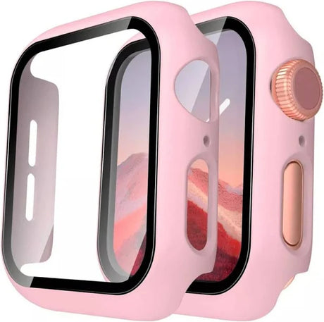 Carcasa Para Apple Watch Con Vidrio Templado Premium