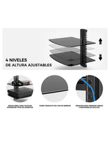 Soporte Para Dvd Doble Vidrio Dinon