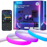 Govee Neon Rope Light for Wall Lining 5 Metros | Tira LED RGBIC Inteligente para Muros, Techos y Esquinas