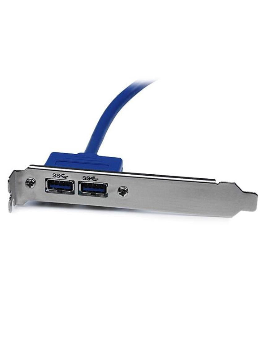 Cabezal Bracket De 2 Puertos SUSB 3.0 Con Conexión A Placa Base - 2x USB 3.0 A Hembra - IDC 20 Pines Hem