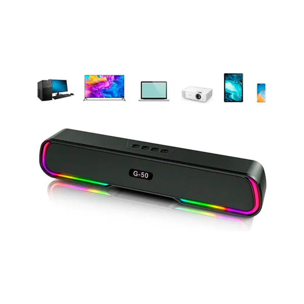 Subwoofer Bluetooth Multimedia Portátil Rgb Estéreo