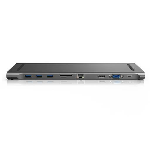 Hub USB-C JCPAL JCP6204 Ultra Slim Dock 10 Puertos Gris