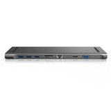 Hub USB-C JCPAL JCP6204 Ultra Slim Dock 10 Puertos Gris
