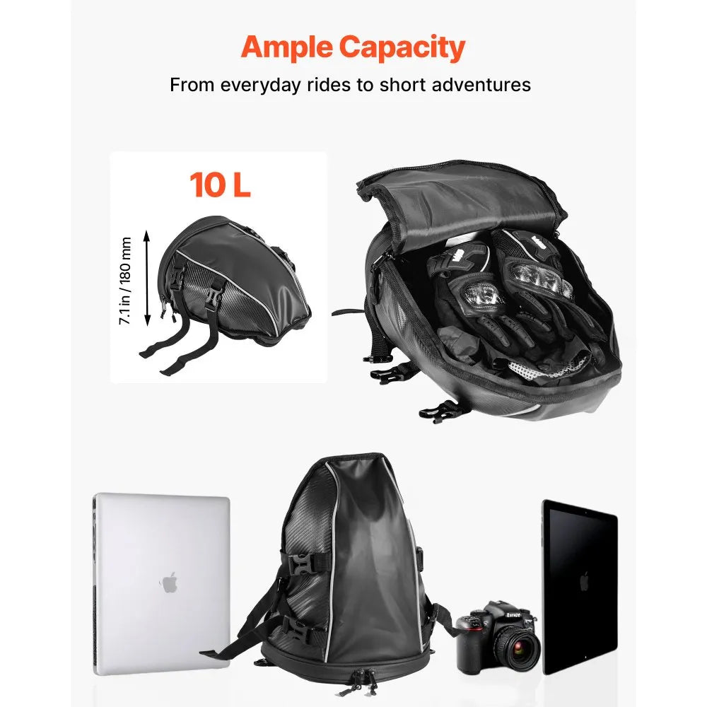 Bolso trasero para motocicleta VEVOR, 10 L