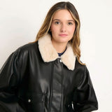 Chaqueta Efecto Cuero Mujer Sybilla | Negra | Nueva