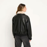 Chaqueta Efecto Cuero Mujer Sybilla | Negra | Nueva