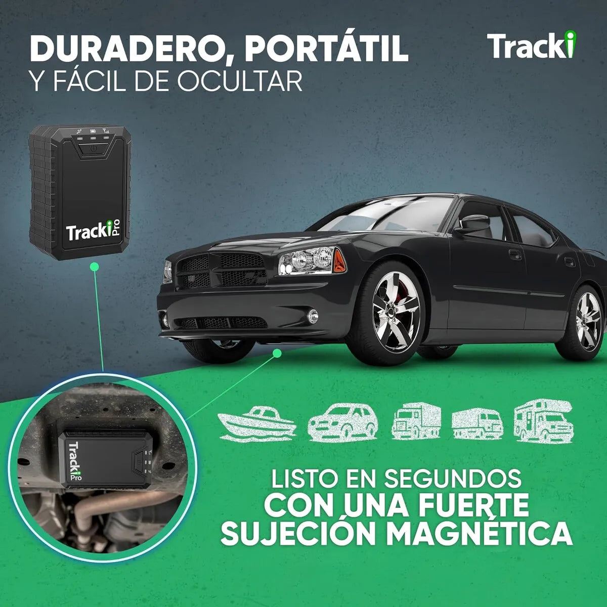 Tracki Pro 4G GPS – Rastreador Magnético Impermeable de Larga Duración