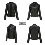 Chaqueta de Ecocuero Biker Slim Mujer | Estilo Motociclista Urbano Premium