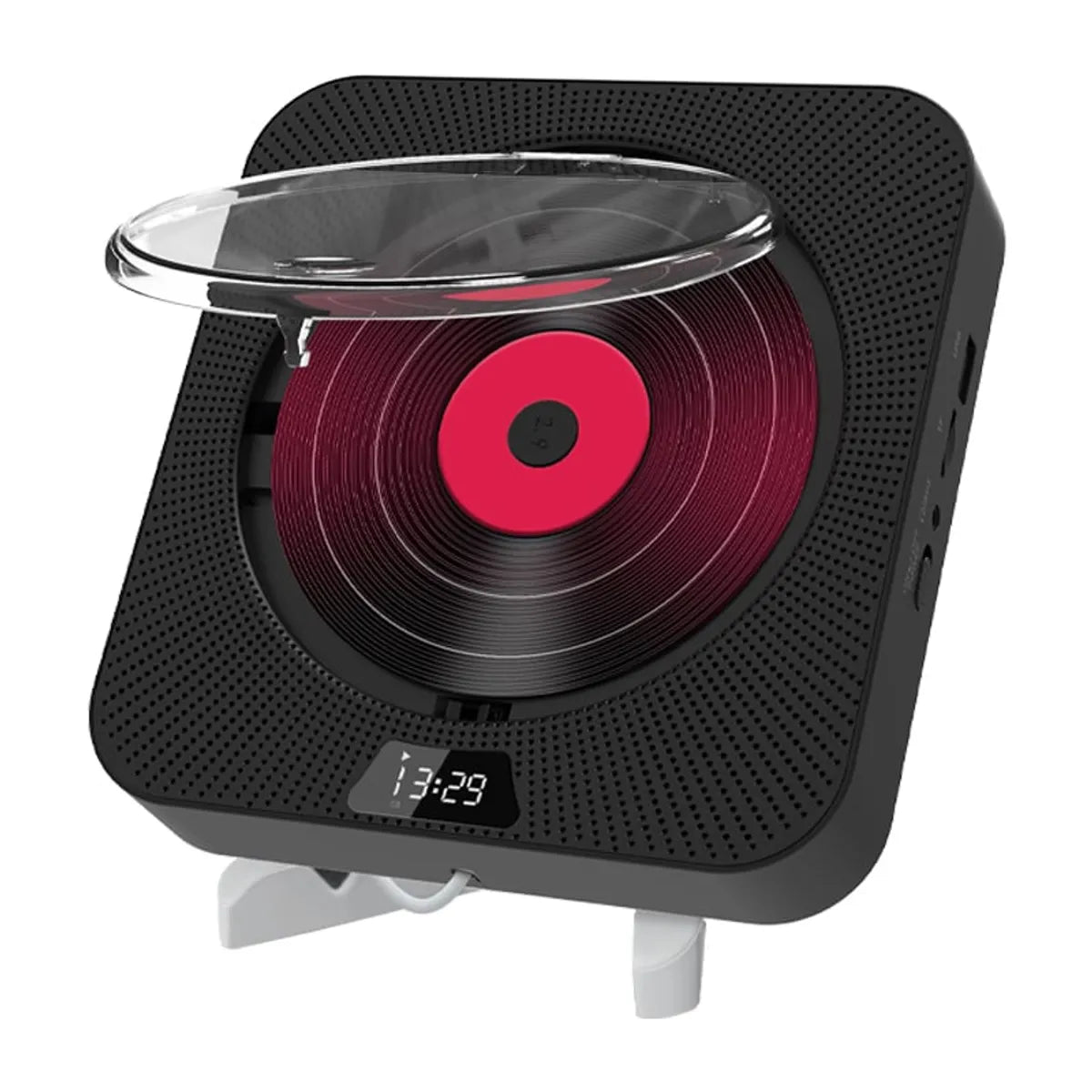 Pantalla LED Reproductor CD portátil Altavoces Bluetooth estéreo-Negro