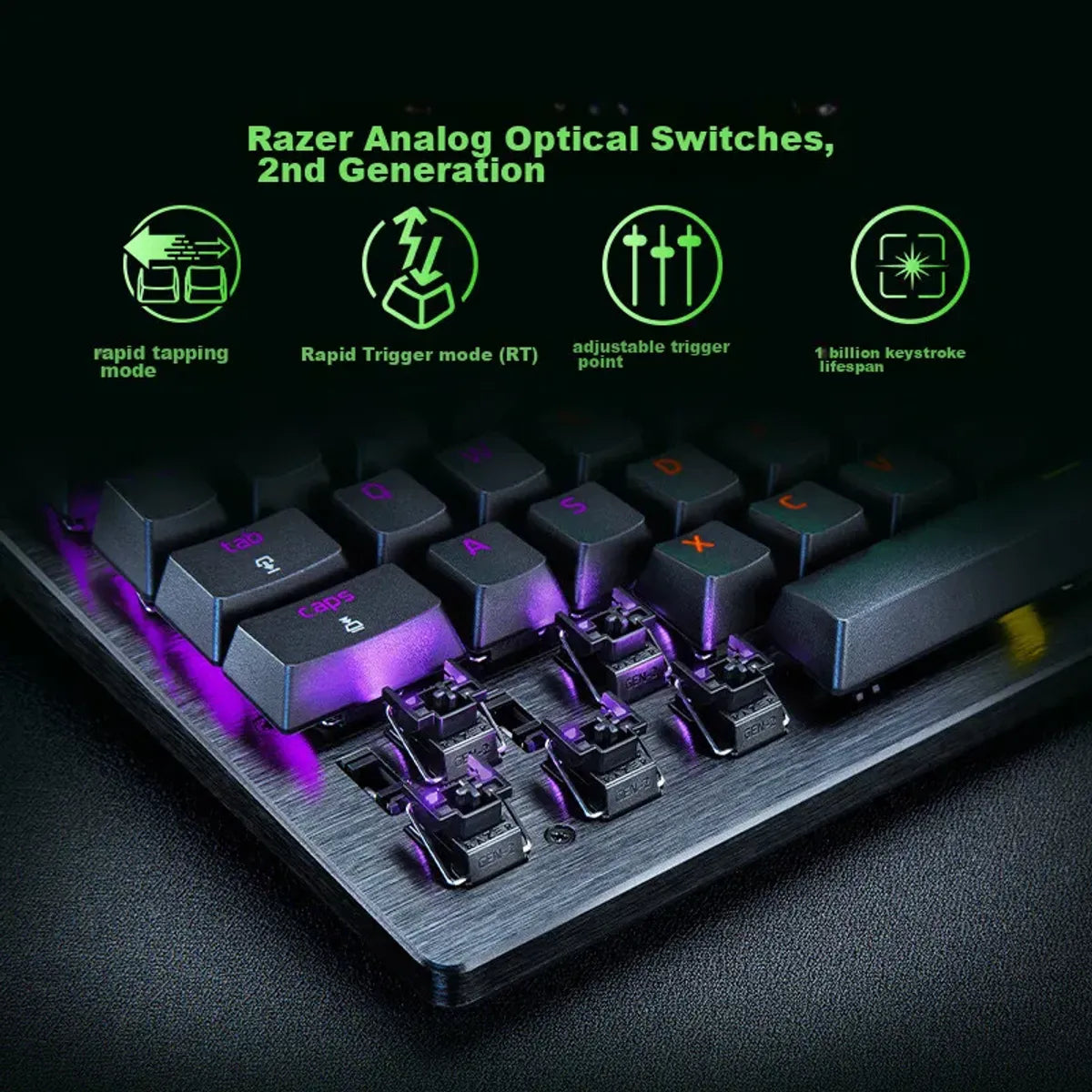 Teclado Gamer Razer Huntsman V3 Pro TKL 87 Teclas Óptico RGB – Negro