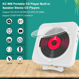 Pantalla LED Reproductor CD portátil Altavoces Bluetooth estéreo-Negro